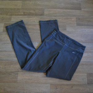 Nike Dri-fit Gray Training Pant High Waisted Fit Charcoal Gray Size Small